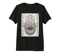 Divine Techno Hamsa Protection Sonique Main T-Shirt Haut de Gamme