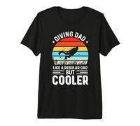 Diving Dad Like A Regular Dad But Cooler for Fathers Day T-Shirt Haut de Gamme