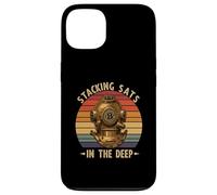 Diving Diver Blockchain Ocean Finance Statistiques numériques Bitcoin Coque pour iPhone 13