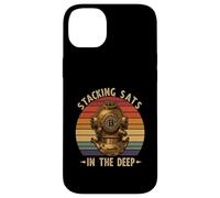 Diving Diver Blockchain Ocean Finance Statistiques numériques Bitcoin Coque pour iPhone 14 Plus
