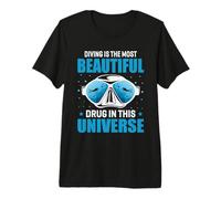 Diving is The Most Beautiful Funny Scuba Dive Diver T-Shirt Haut de Gamme