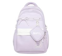 DivingBirds Cartable Fille Primaire CE2 CM1 CM2 Sac à Dos Collège 18L, Léger | Compartiment Ordinateur | Ergonomique | Imperméable, 7+ Ans, Violet