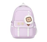 DivingBirds Sac a Dos College Fille 25L Cartable Fille Primaire CE2 CM1 CM2, Léger | Compartiment Ordinateur | Ergonomique | Impermeable, Sac à Dos Enfant Sac Ecole Collège Ado Fille 7+ Ans, Violet