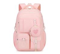 DivingBirds Sac Ecole Fille Primaire CE2 CM1 CM2 Cartable Enfant 20L, Ergonomique | Sangle de Poitrine | Impermeable | Kawaii, Sac à Dos Scolaire Sac D'école Ado Fille 7-10 Ans, Rose