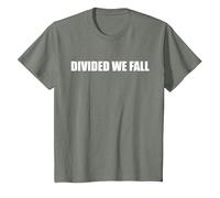 Divisés, Nous tombons T-Shirt, Enfant, Vert Kaki chiné, 10 Ans