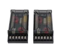 Diviseur de Fréquence Audio de Voiture, 2 Pièces 12V Universel Voiture 2 Voies Audio Crossover Protection contre les Surintensités Voiture Autio Haut-parleur Diviseur de Fréquence