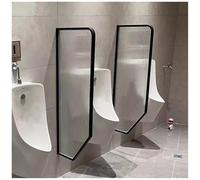 Diviseur de partition de Toilettes d'urinoir pour Hommes avec Verre trempé, Perbe imperméable d'intimité d'urinoir, écrans d'intimité de Toilettes publiques murales pour Les hôtels,