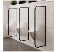 Diviseur de partition d'urinoir en Verre trempé, Baffle d'écran d'intimité des Hommes avec Cadre en Acier Inoxydable, diviseur de partition de Toilettes murales pour Les écoles, Les Bars,