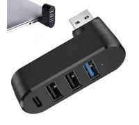 Diviseur de Port USB 3.0, hub USB 3.0, séparateur USB Rotatif avec 4 Ports, répartiteur USB Rotatif expandeur USB 3.0 répartiteur multiport USB extendeur Station Adaptateur USB