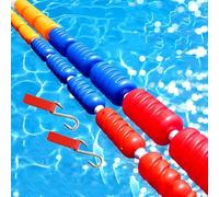 Diviseur de sécurité flottant réglable pour piscine, corde anti-onde, 1 à 18,3 m avec 2 crochets, facile à installer pour piscine creusée