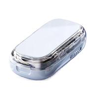 Diviseur de tablette - 8.5x4.5x2.3 cm diviseur avec compartiments et protection de la lame | Cutter de pilules portables pour la division précise de voyage Sûr de stockage et compact