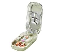 Diviseur de tablette - Cutter de tablette avec compartiment de stockage | Coupe précise en 1/2, 1/3 ou 1/4 | Destructeur de tablette professionnelle pour les médicaments réglables sur les déplacements