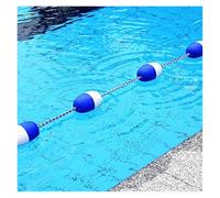 Diviseur de voie de natation 3 m/9,1 m/15,2 m, corde flottante de sécurité pour piscine creusée, équipement pour diviser les pistes de course, bouée bleue et blanche et corde en nylon