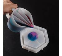 Diviseur en silicone - Outil d'art fluide réutilisable 500 ml | Récipient mélange de couleurs | Accessoire versement peinture type acrylique artisanat résine décoration maison et journal créatif Emple