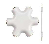 Diviseur Jack Stéréo - Convertisseur Sound Link pour Gadgets | Prise double port 3,5 mm avec ajustement flexible, outil audio de haute qualité, connecteur facile à transporter et sortie sécurisée pour