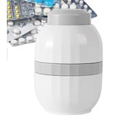 Diviseur pour comprimés - Porte-bagages portable avec récipient, diviseur pour comprimés pour diviser en deux et en quartiers avec fermeture de sécurité pour personnes âgées, enfants, maison et voyage