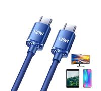 Diviseur USB de type C | Câble de charge | Fil tressé avec fonction de synchronisation rapide et synchronisation des données | Câble multi-charge 2 en 1 pour appareils An