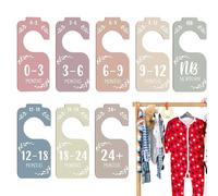 Diviseurs de placards en bois - organisateurs de vêtements de garde-robe et étiquettes de taille | 8pcs séparateurs de vêtements suspendus pour pépinière, tout-petit, placard pour, marqueurs d