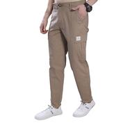 DIVISIVE Pantalon cargo ample en coton mélangé pour homme, camel, 44