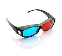 DIVISTAR 3pcs lunettes 3D bleu et rouge anaglyphe style simple lunettes 3D style extra mise à niveau style pour s'adapter sur les lunettes de prescription pour films et jeux de films
