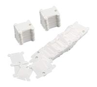 DIVISTAR Lot de 1 bobines de Fil à Broder pour Broder des Cartes au Point de Croix Blanc