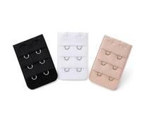 DIVISTAR Lot de 3 extensions de soutien-gorge, 2 crochets, pour femme, sans bretelles.
