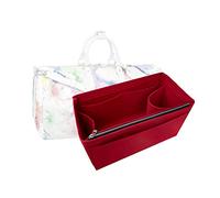 Divitize Organiseur de sac à main de qualité supérieure compatible avec LV Keepall 25/35/45/50/55/60 - Fait à la main à ajustement parfait, confortable et robuste en feutre de 3 mm d'épaisseur, base