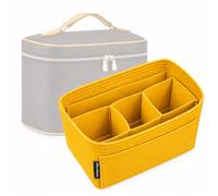Divitize Premium Organisateur de Sac compatible avec LV Nice BB/Mini/Nano/Vanity Case - Pochette Centrale Amovible, Design sur Mesure, Feutre Doux, +24 Couleurs (Yellow, Nice BB)