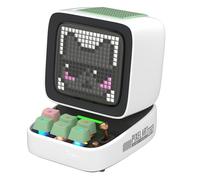 divoom Ditoo Haut-Parleur Bluetooth Portable avec Rétro Écran Pixel, Contrôle de l'Application Smartphone/Claviers Mécaniques Rétroéclairés RVB (Blanc)