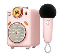 divoom Fairy-OK Haut-Parleur Bluetooth Portable avec Microphone karaoké, Microphone KTV Portable pour Adultes/Enfants, Microphones dynamiques pour Appareil karaoké pour iOS/Android(Rose)
