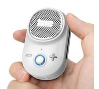 Divoom Itour-S Mini haut-parleur Bluetooth portable avec microphone, haut-parleur portable à clip, Big Audio et Punchy Bass, étanche IP67, pour chantier, atelier en plein air, escalade (blanc)