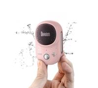 Divoom Itour-S Mini haut-parleur Bluetooth portable avec microphone, haut-parleur portable à clip, Big Audio et Punchy Bass, étanche IP67, pour chantier, atelier en plein air, escalade (rose)