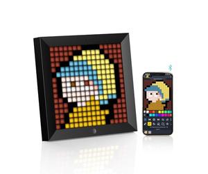 Divoom Pixoo - Cadre Photo numérique Pixel Art avec lumière d'ambiance de 22 cm, Commande par Application, réveil Intelligent LED de Bureau/Mural, Lampe décorative pour Salle de Jeux, décoration pour
