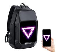 Divoom Pixoo Cyberpunk Design Sac à dos LED, avec écran 64 x 64 pixels, personnalisable, léger et durable, espace de rangement multifonctionnel, pour les amateurs de mode créatifs et technologiques,