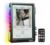 Divoom Times Frame - Cadre photo numérique 10,1" Wi-Fi 64 Go, écran IPS flottant bouton RVB, +400 cadrans widgets communauté Pixel Art (Noir)