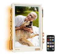 Divoom Times Frame - Cadre Photo numérique 10,1" Wi-FI 64 Go, écran IPS Flottant Bouton RVB, +400 Cadrans widgets communauté Pixel Art (Blanc)