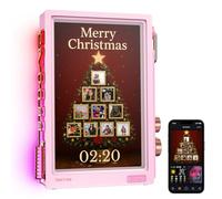 Divoom Times Frame - Cadre Photo numérique - Écran WiFi - Mémoire 64 Go - Cadre Photo électronique de 10,1" - Écran IPS HD Transparent - Résolution HD 1280 x 800 - Cadeau pour Femmes et Hommes (Rose)