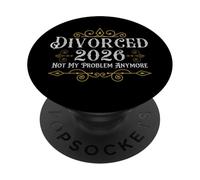 Divorcé 2026 Vintage Divorce Party Divorcee Tee PopSockets PopGrip Adhésif