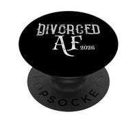 Divorcé AF 2026 Vintage Divorce Party Divorcee Tee PopSockets PopGrip Adhésif