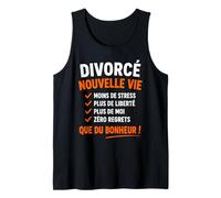 Divorce Citation Rigolo célibataire Heureux Humour divorcé Débardeur