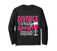 Divorce Party Support Squad Funny Divorce Party Party Hommes Femmes Manche Longue