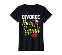 Divorced Party Squad Annulation de Rupture de Mariage T-Shirt Graphique avec Valeur, Femme, Noir, XS