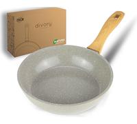 DIVORY poêle céramique 28cm - Poêle avec revêtement céramique, induction, sans PFAS & PTFE, grande poêle à frire, poêle à frire, convient au four & au lave-vaisselle (Natura, 28 cm)