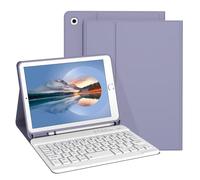 Divufus Étui avec clavier pour iPad Mini 5e et Mini 4e génération 7,9" [clavier sans fil magnétique détachable] [prend en charge le système 3] Étui à rabat avec porte-crayon pour iPad Mini 4/5, gris