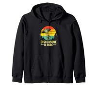 Divulgation OVNI - Retro Sunset Alien pour Les croyants extraterrestres Sweat à Capuche