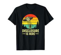 Divulgation OVNI - Retro Sunset Alien pour Les croyants extraterrestres T-Shirt