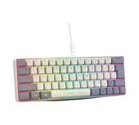 divuukyi Clavier de jeu mécanique filaire rétroéclairé à DEL portable, 63 touches, clavier mécanique remplaçable à chaud amélioré pour les jeux