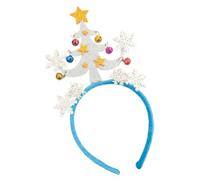 divuukyi Serre-tête de sapin de Noël orné de flocons de neige - Accessoire festif pour cheveux - Décoration de costume pour les fêtes de fin d'année
