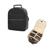 Divvia Petit sac à dos classique en cuir synthétique avec compartiment pour tablette/tablette de 27,9 cm, sac professionnel pour appareil photo reflex numérique, 10 L, noir