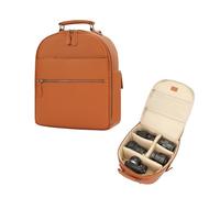 Divvia Sac à dos classique en cuir avec compartiment pour tablette/tablette de 11 pouces, sac professionnel pour appareil photo reflex numérique, petit format 10 L, marron